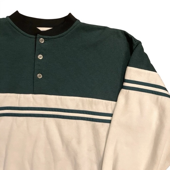 Other - Vintage 90s Puritan Rugby Style Colorblock Sweatshirt Mens L USA Prep